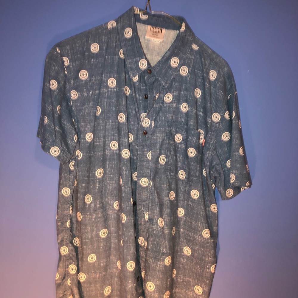 Marvel Button Shirt, Men M